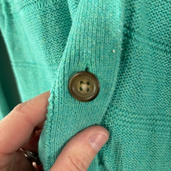 Gap Factory Cotton Spring Teal Light Weight Button Down Cardigan Sweater Size XS - Picture 4 of 7
